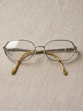 Vintage Safilo Elasta 9 Made in Italy Eyeglasses Frames Rhinestone Split Temple